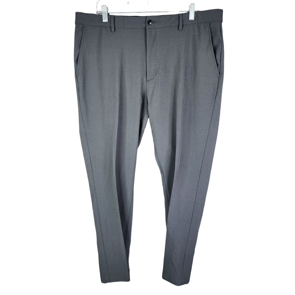 Mens Gray Greg Norman Dress Pants Chino Flat Front Golf Size 38x30
